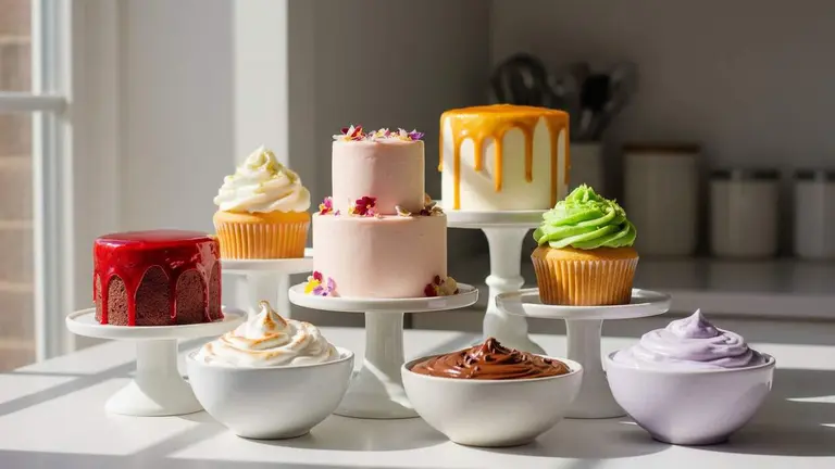  Coberturas para tartas variadas con tipos, caracter&iacute;sticas y consejos para decorar pasteles irresistibles y deliciosos &mdash; Imagen generada por IA 