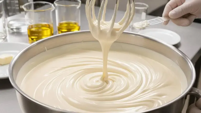  Selecci&oacute;n de grasas y margarinas para mejorar la estabilidad de emulsiones en batidos y cremas saludables - Imagen generada por IA 
